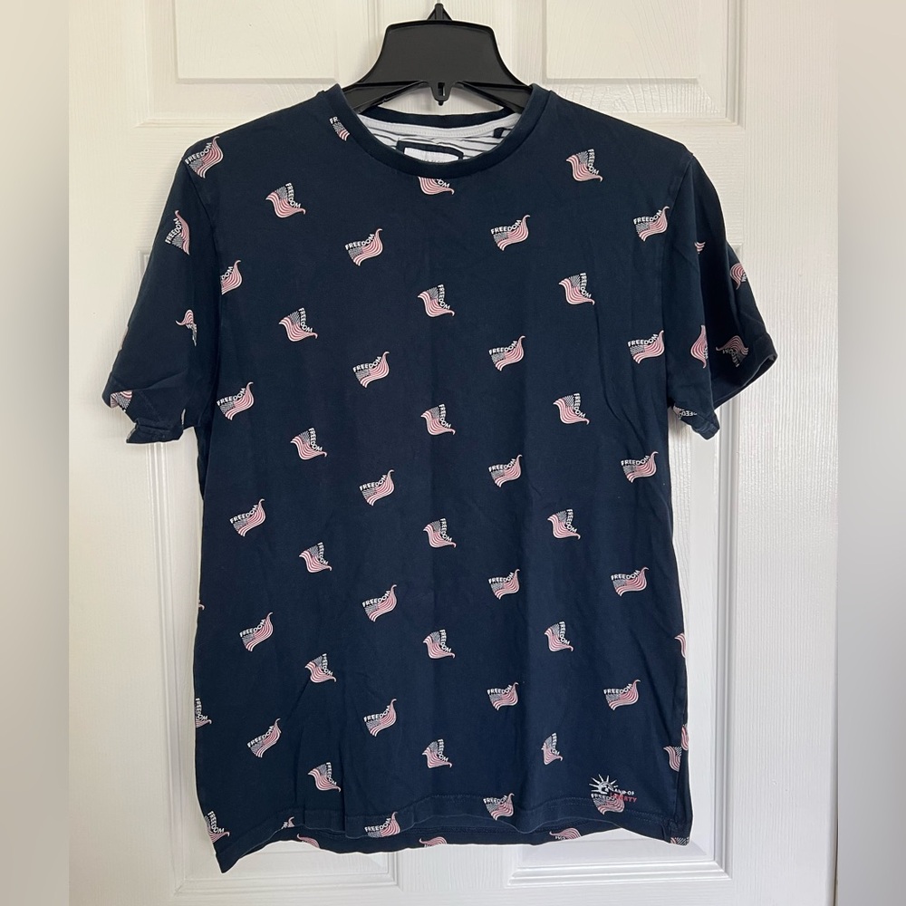 Denim & Flower Best Times Freedom USA Flag Tee Size Medium
